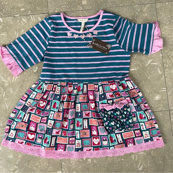 💕NWT Matilda Jane Heart Set 💕 Girls Size 12 Adorable Heart Tunic and Leggings - Picture 6 of 11